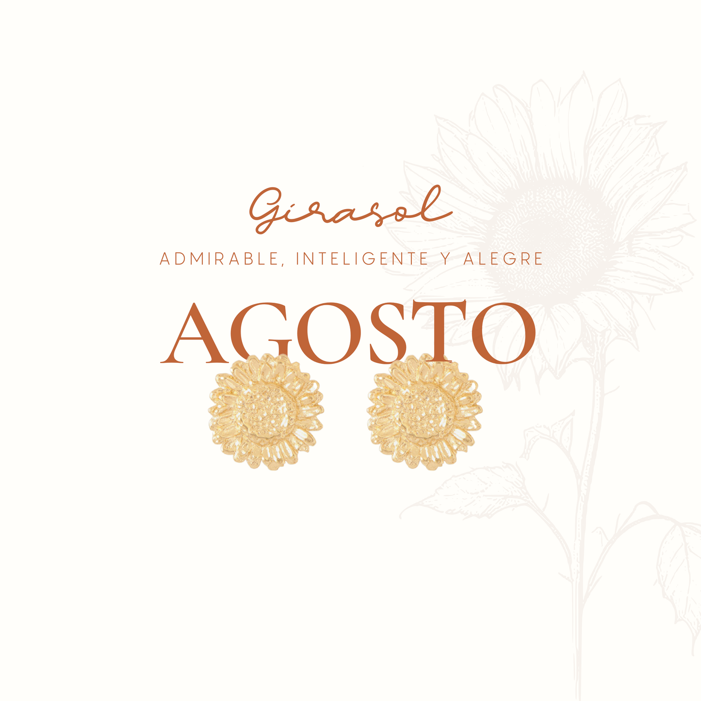 BROQUEL ENTRE FLOR, AGOSTO- GIRASOL