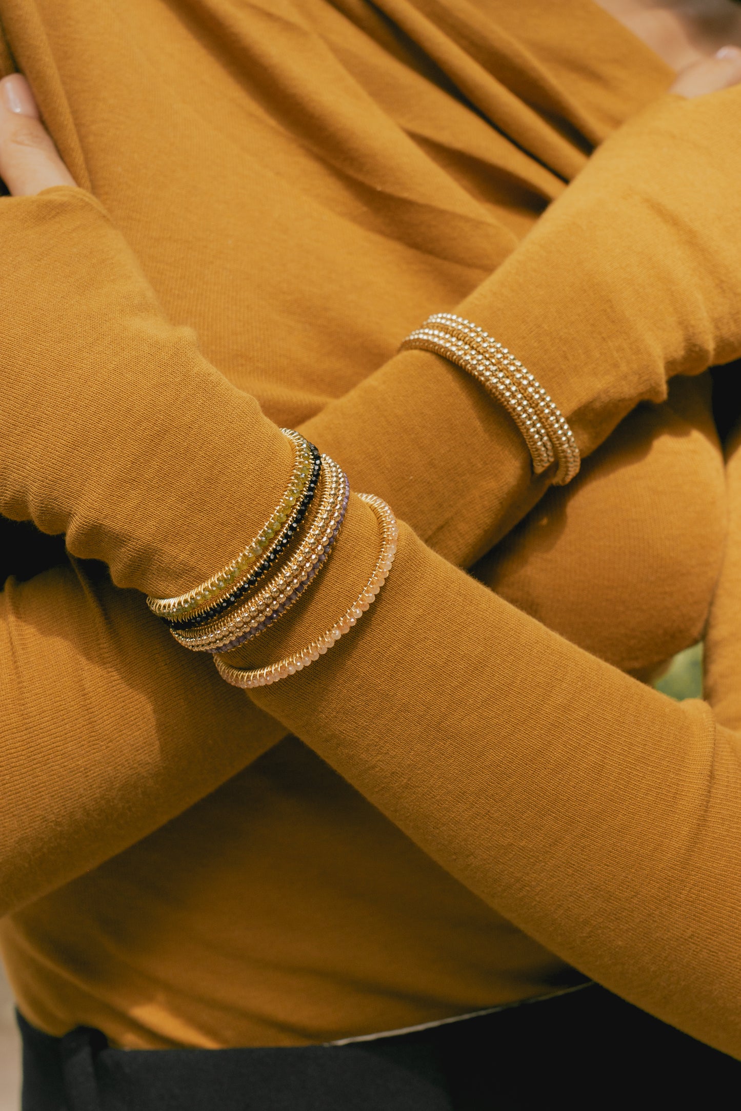 BRAZALETE ABANICO- NARANJA