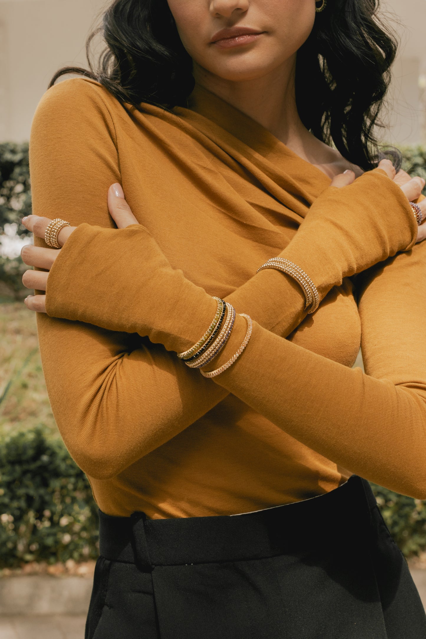 BRAZALETE ABANICO- NARANJA