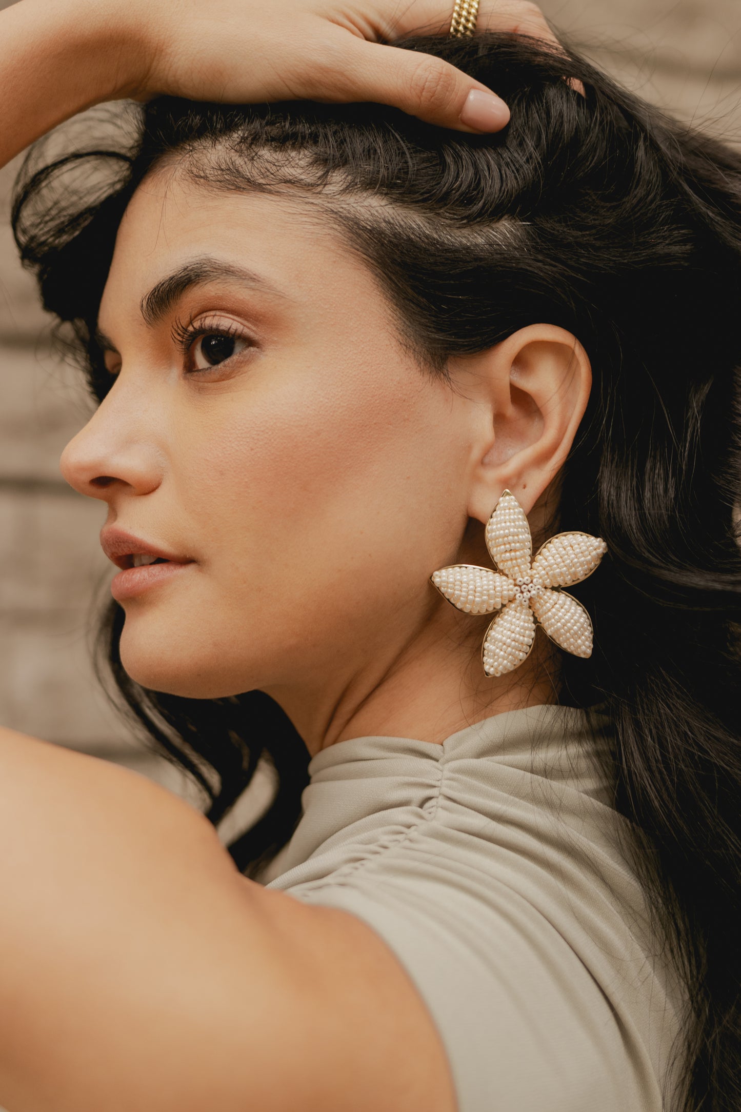 ARETE JAZMIN GRANDE- ROJO