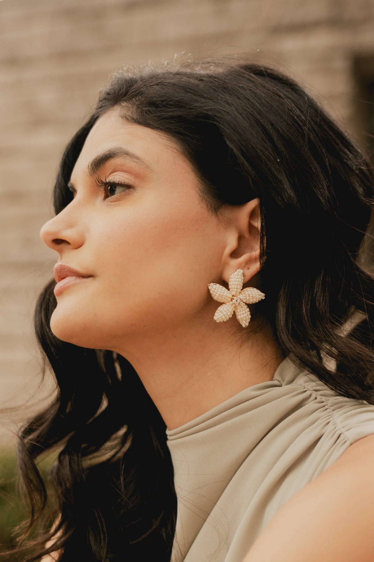 ARETE JAZMIN PEQUEÑO- BLANCO