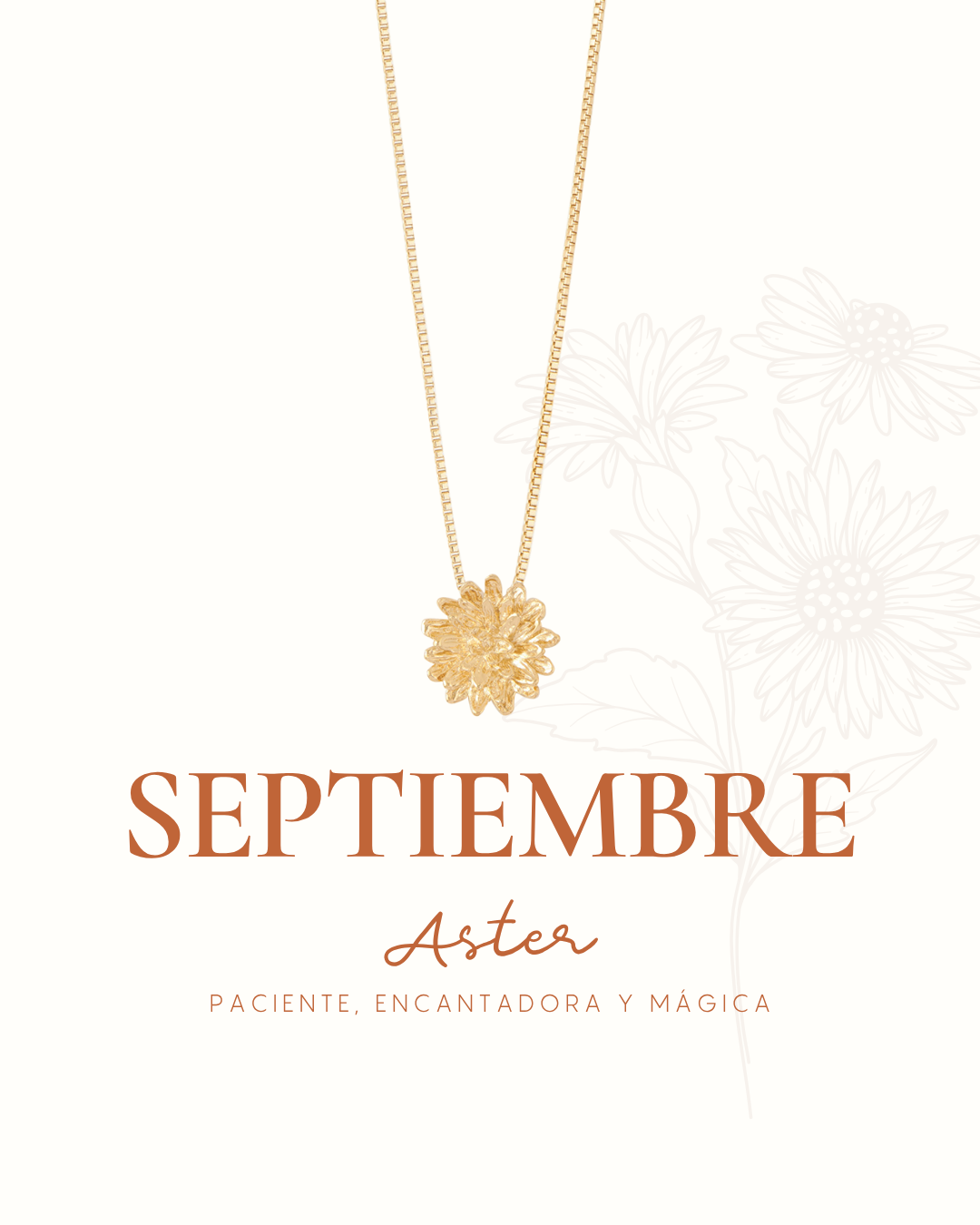 COLLAR ENTRE FLOR, SEPTIEMBRE- ASTER