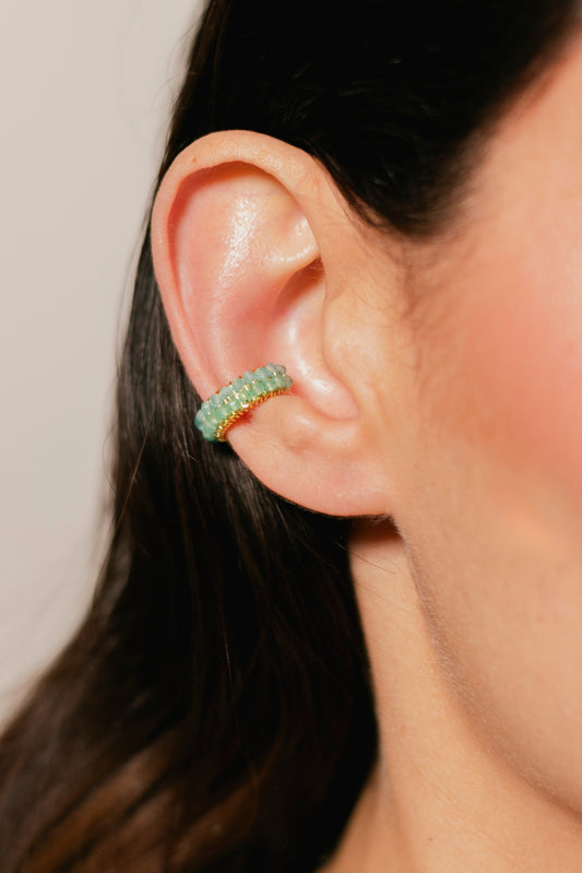 CUFF ABANICO DOBLE- AQUA/AZUL