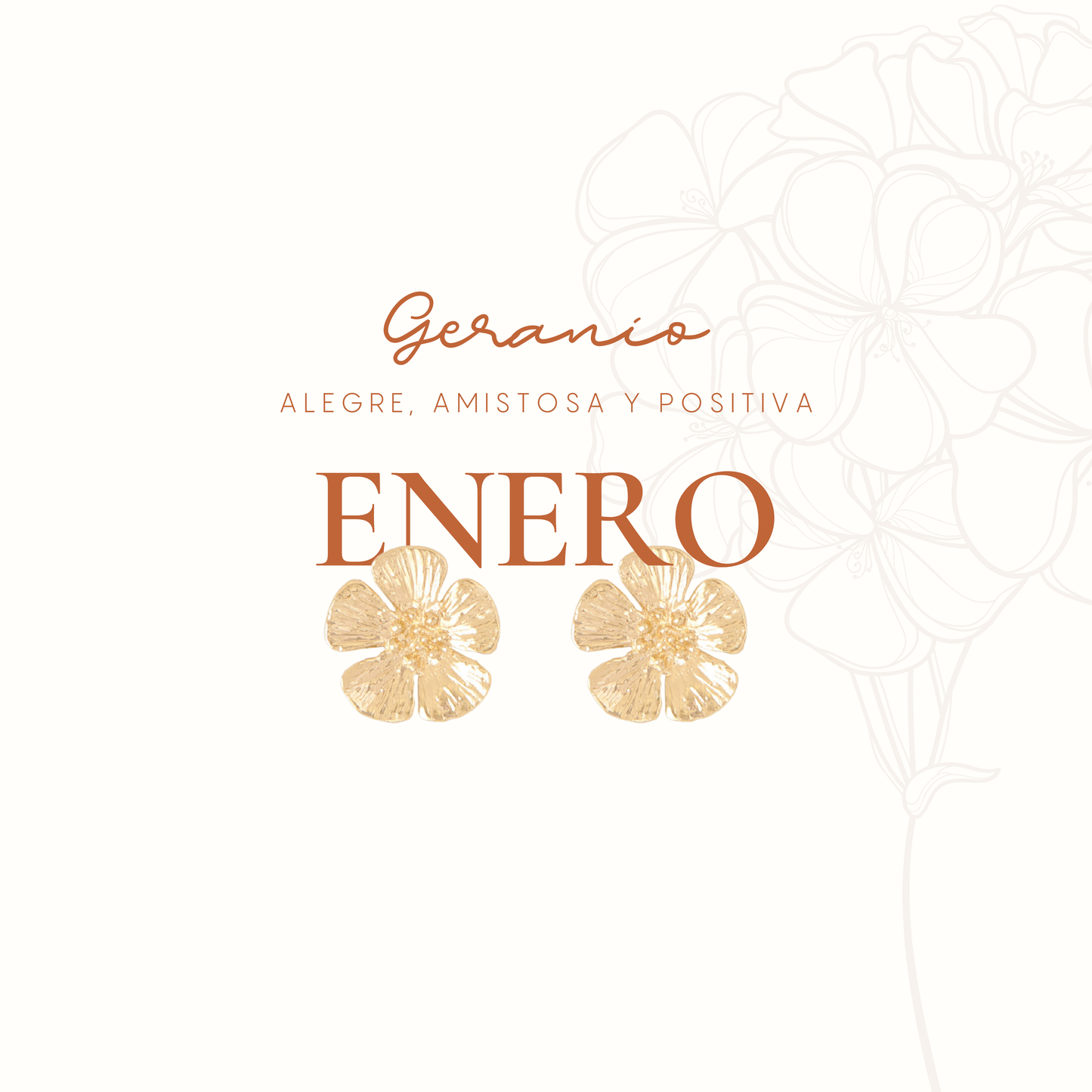 BROQUEL ENTRE FLOR, ENERO- GERANIO