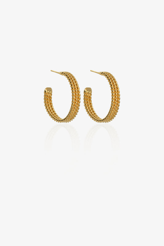 ARRACADA MIMBRE GRANDE TEJIDO DELGADO