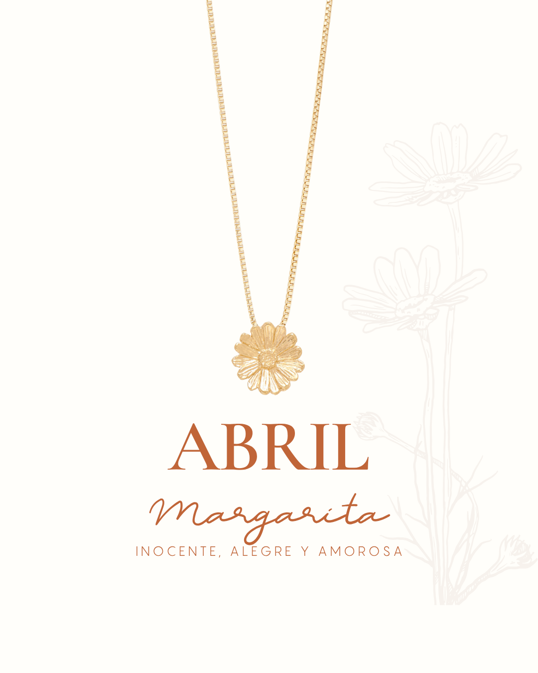 COLLAR ENTRE FLOR, ABRIL- MARGARITA