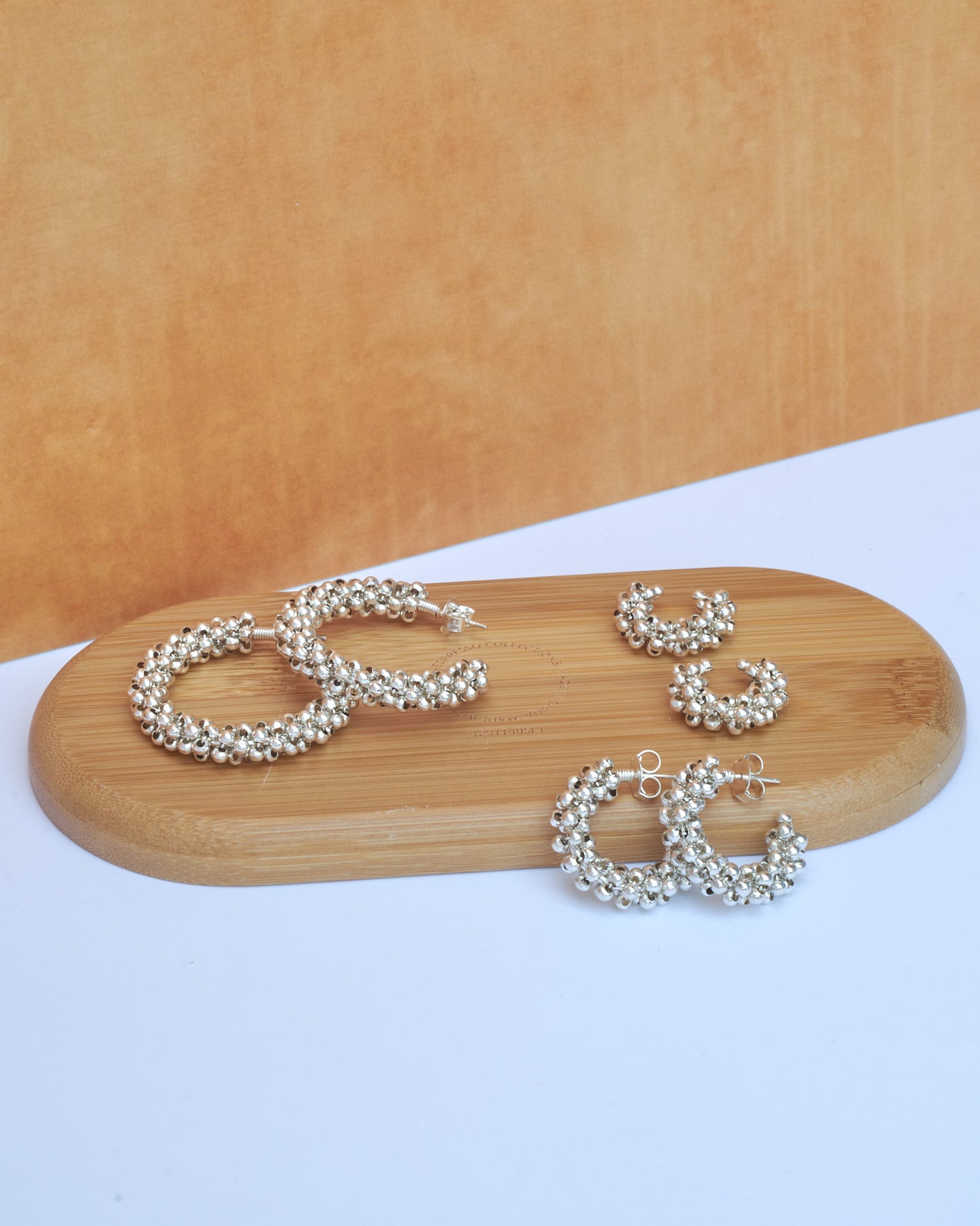 ARRACADA AMARANTO PLATA GRANDE