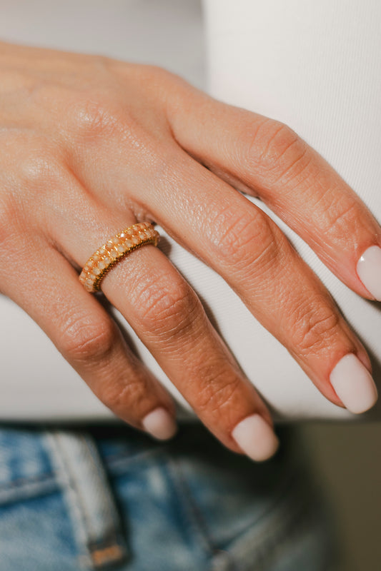 ANILLO ABANICO DOBLE- PALO