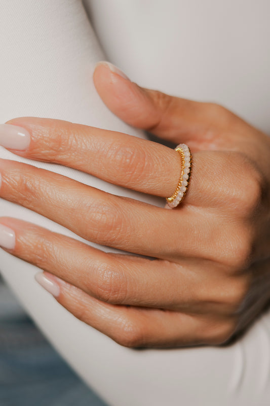 ANILLO ABANICO SENCILLO- ROSA