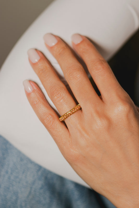 ANILLO ABANICO SENCILLO-PALO