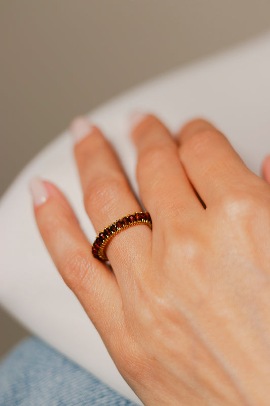 ANILLO ABANICO SENCILLO- VINO