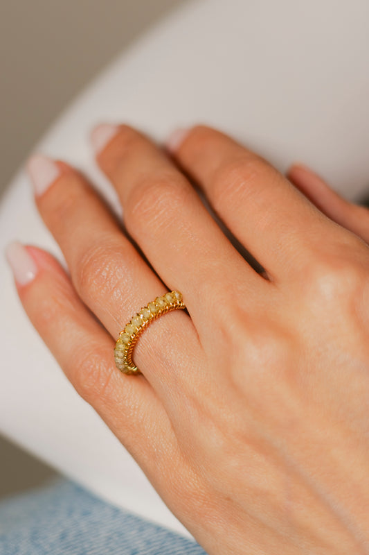 ANILLO ABANICO SENCILLO- VERDE CLARO