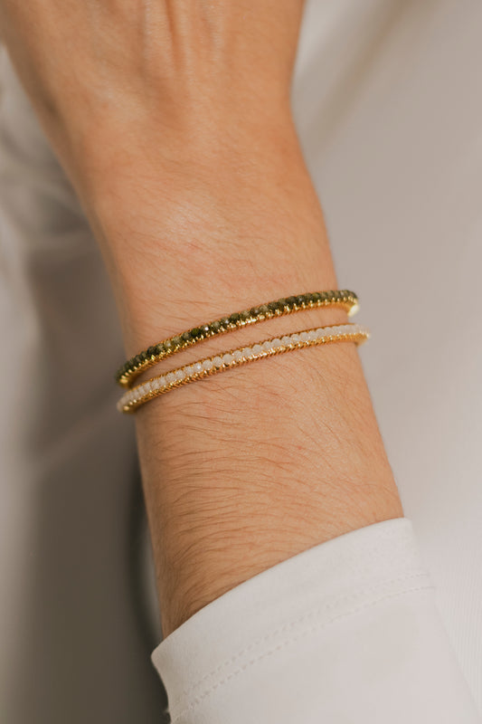 BRAZALETE ABANICO- BLANCO