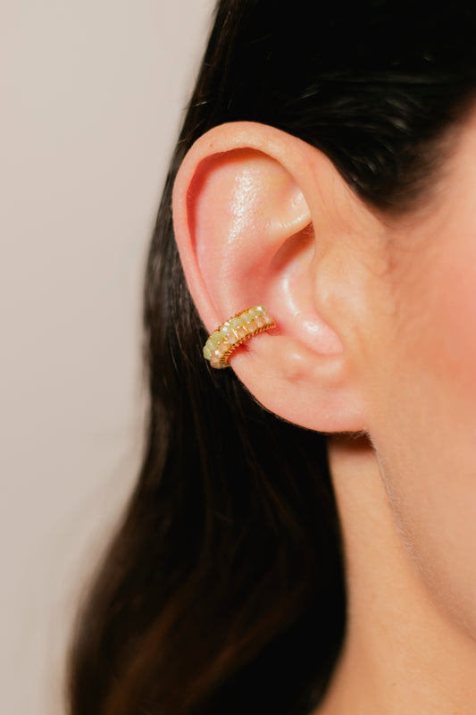 CUFF ABANICO DOBLE- PALO/VERDE