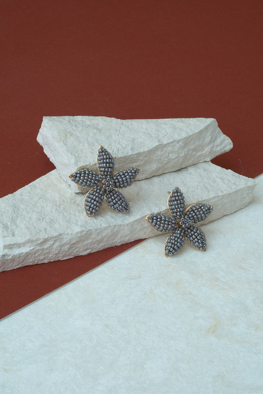 ARETE JAZMIN GRANDE- GRIS