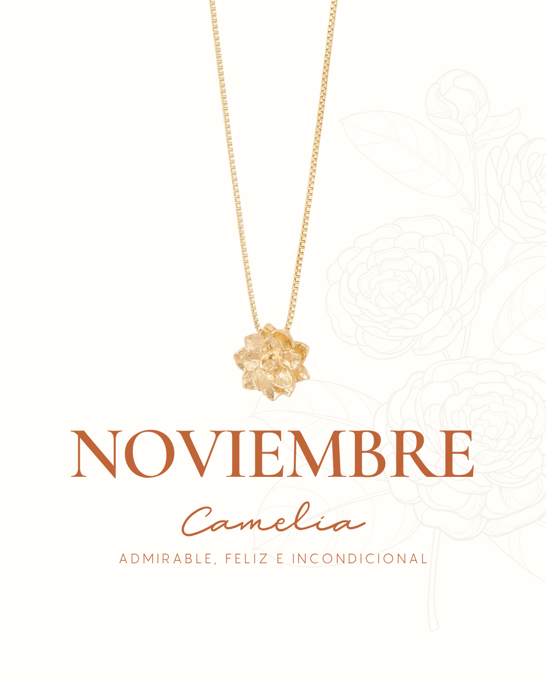 COLLAR ENTRE FLOR, NOVIEMBRE- CAMELIA