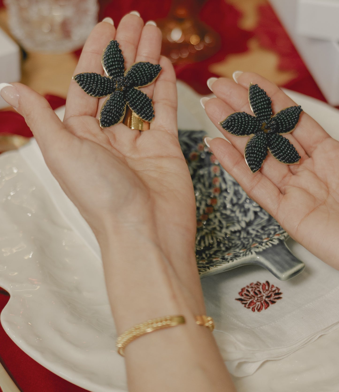 ARETE JAZMIN GRANDE- VERDE